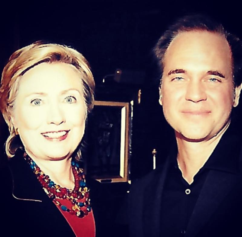 Photo of Edward Vilga with Hillary Clinton